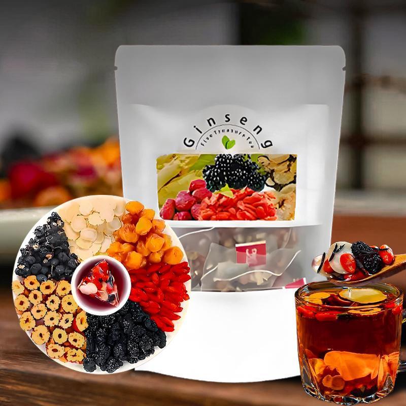 Herbal Wellness For You - Té de Ginseng Cinco Tesoros, Impulso