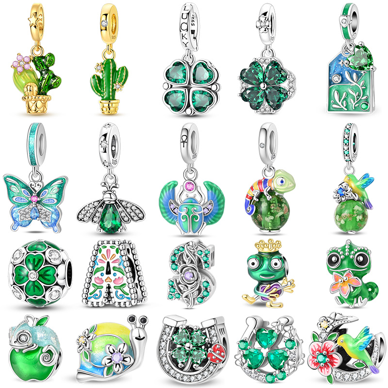 Red Clover Flower - Nuevo Colgante de Plata de Ley