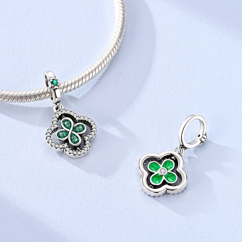 Nuevo Colgante de Plata de Ley - Red Clover Flower reseña y precio