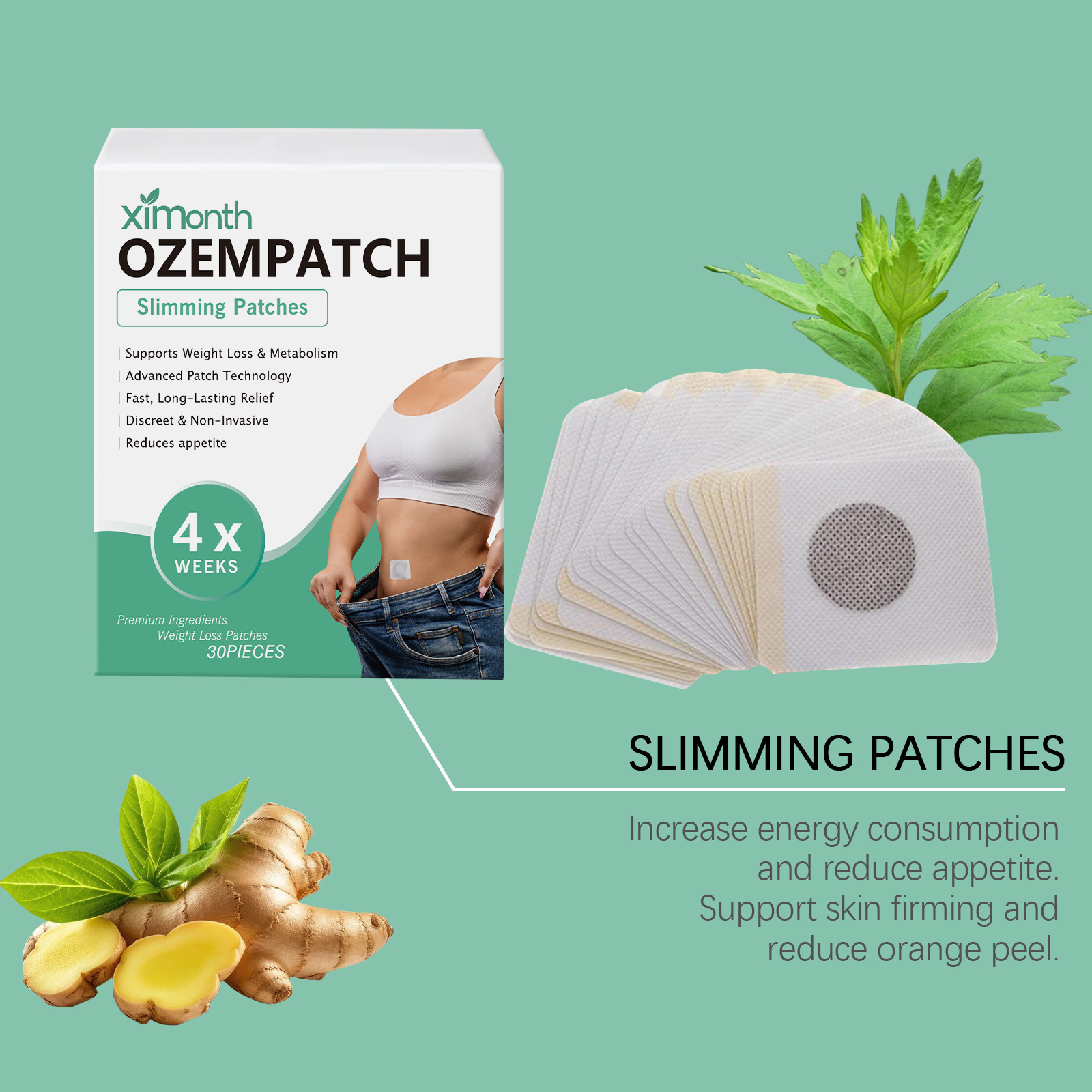 Parches Moldeadores Corporales - Herbal Wellness For You reseña y precio