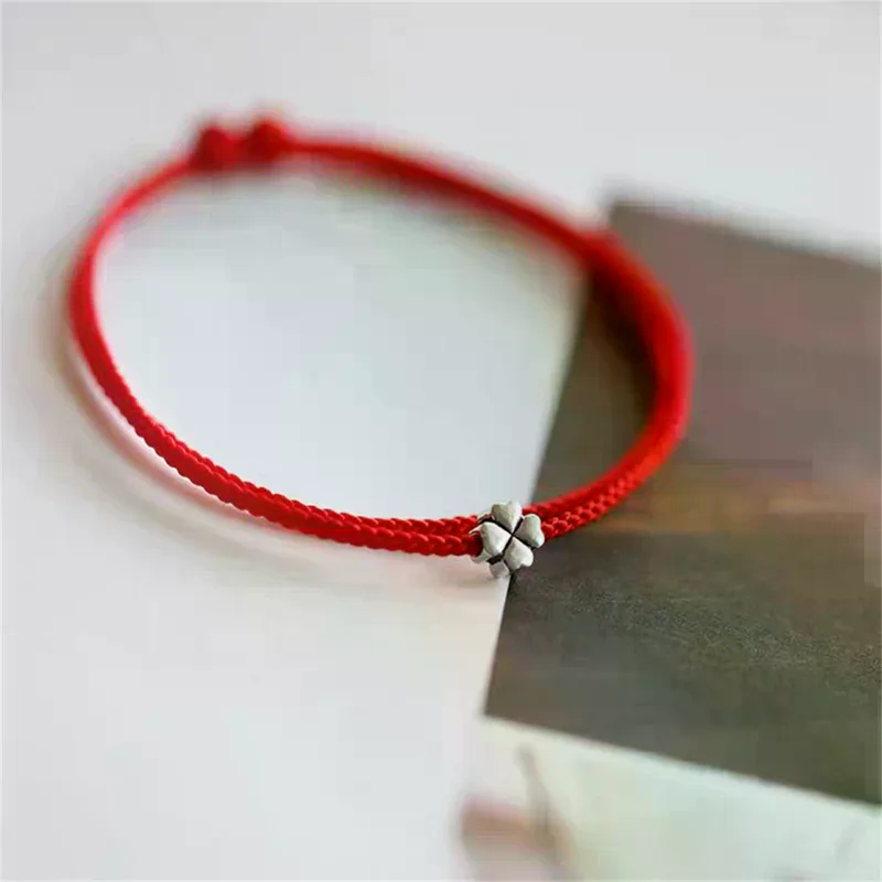 Mini pulsera de hilo rojo de t - Red Clover Flower reseña y precio