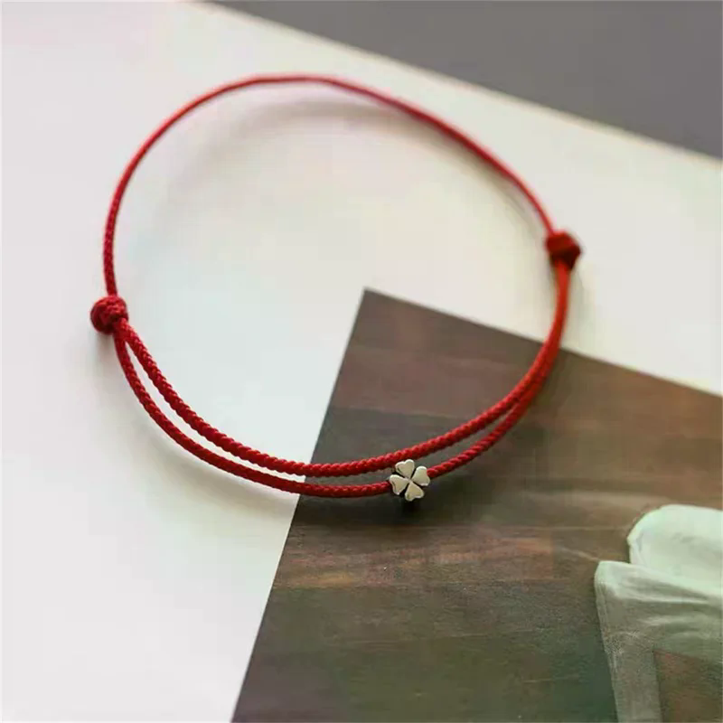 Mini pulsera de hilo rojo de t - Red Clover Flower reseña y precio